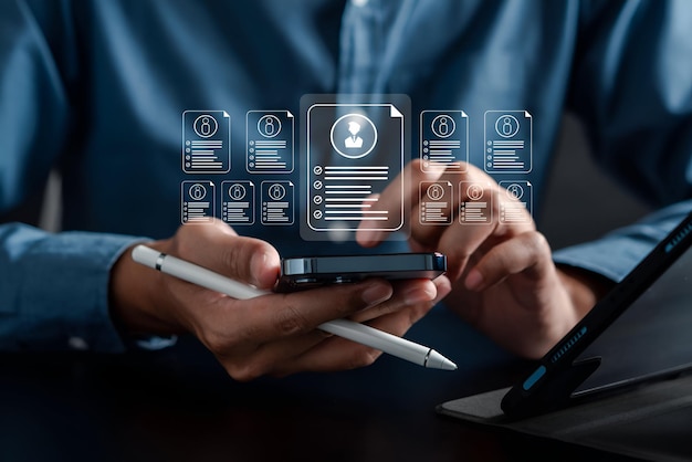 Gestión de recursos humanos o gestión de recursos humanos selectiva y aceptar al gerente para el desarrollo humano liderazgo de contratación y concepto de grupo objetivo de clientes