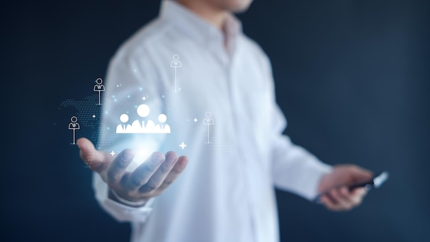 Gestión de la relación con el cliente estructura global tecnología de red de clientes medios sociales marketing digital en línea intercambio de datos desarrollo servicio al cliente
