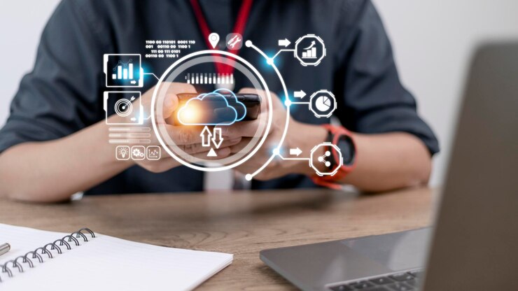 Foto la gestión de la tecnología en la nube de datos grandes incluye la estrategia de negocio del cliente
