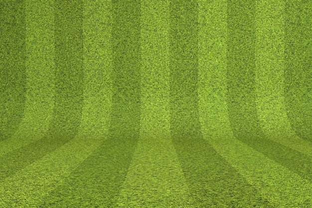 Gestreiftes grünes Gras Hintergrund 3D-Rendering