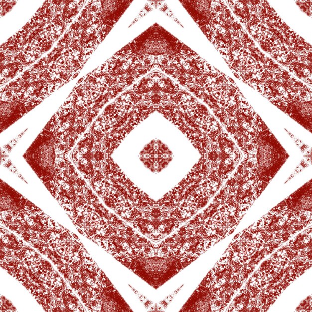 Gestreiftes, handgezeichnetes Muster, weinroter, symmetrischer Kaleidoskop-Hintergrund, fertiger Textildruck