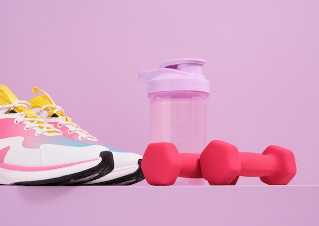 Gesunde Lebensweise und Gewichtsverlust Konzept Fitness- und Trainingsartikel