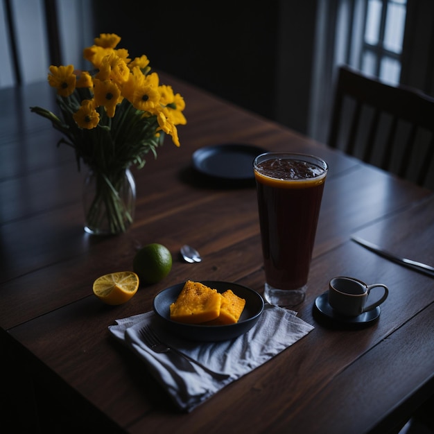 Foto gesundes essen und frischer saft für einen gesunden lebensstil