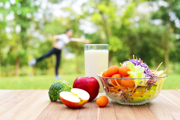 Gesundes Frühstück morgens für Yogatag