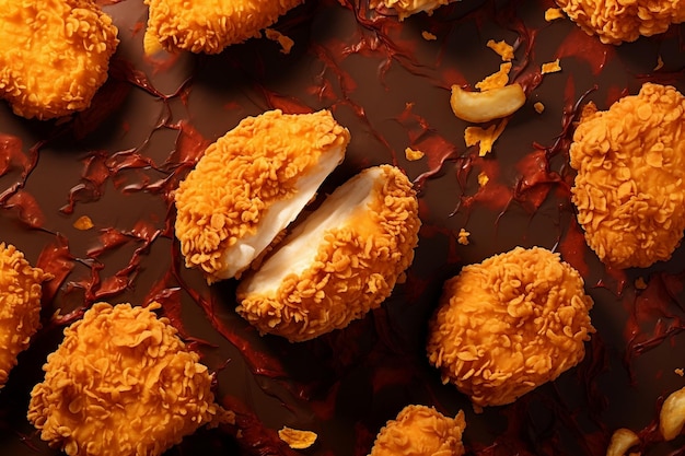 Gesundes KFC Seamless Chicken Delight, gefasst in idyllischen Bildern, generative KI