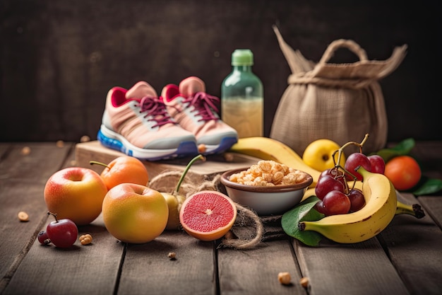 Foto gesundes lebensstilkonzept ernährung und fitness