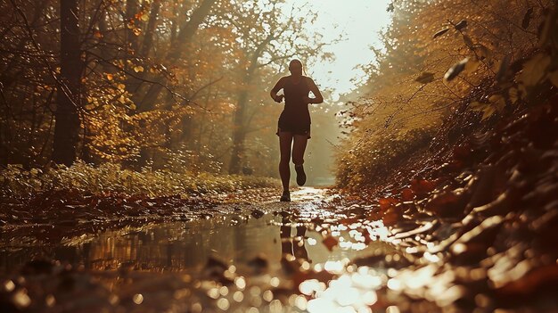 Gesundes Paar Frau läuft Männer joggen in der Natur