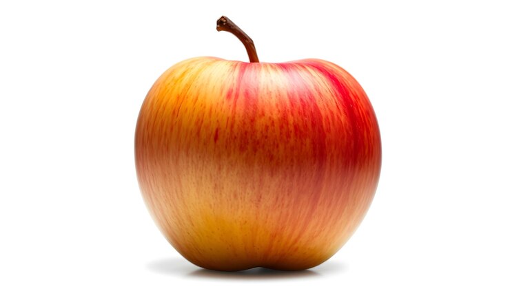 Foto gesundheit apfel isoliert mit weißen highlights