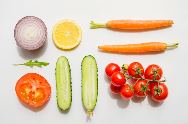 Gesundheitliche Zutaten, die in einem Salat enthalten sind