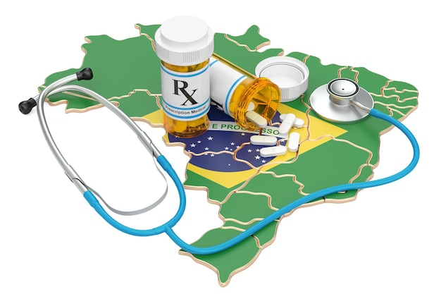 Gesundheitswesen in Brasilien Konzept 3D-Rendering