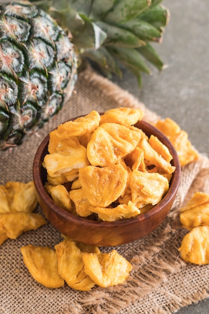 getrocknete Ananas knusprige Chips