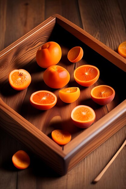 Getrocknete Aprikosen in einer Holzschale