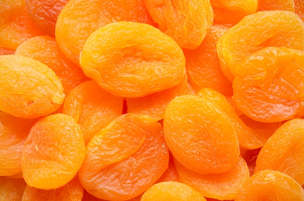 Getrocknete Aprikosen orange natürlicher Hintergrund