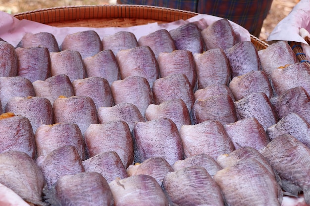 Getrockneter Fisch am Markt