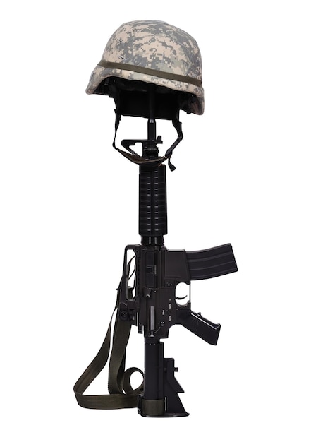 Gewehr mit Helm