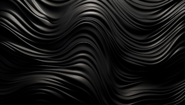 Gewellter schwarzer strukturierter metallischer 3D-Hintergrund
