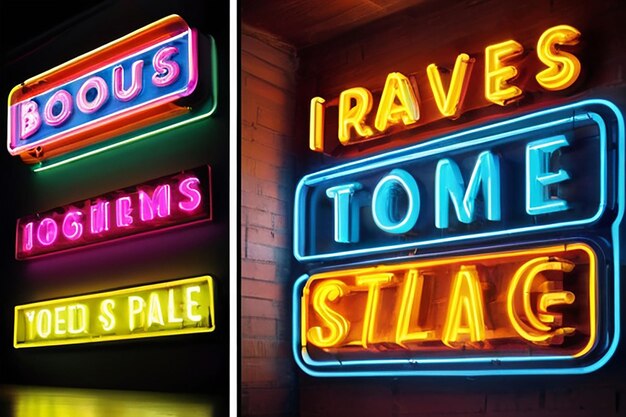 Gewichtige Neon-Signal-Inspirations-Visitenkarte