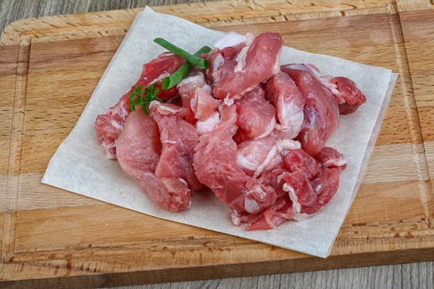 Gewürfeltes Schweinefleisch