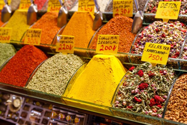 Gewürze-Stall in der Gewürzmarkt-Istanbul-Türkei