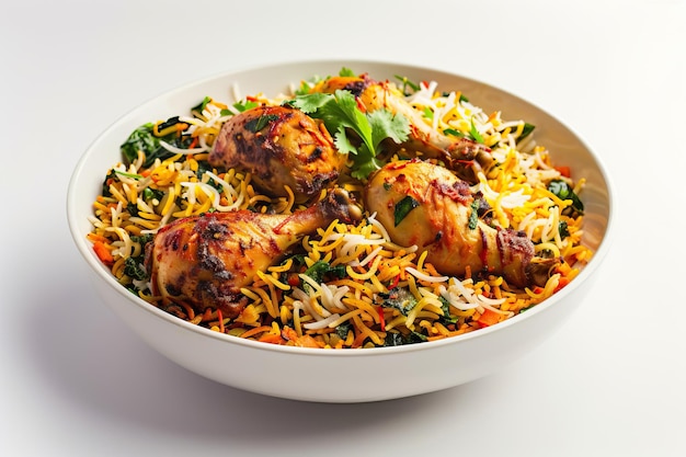 Gewürziges Hühnchen Biryani Traditionelles indisches pakistanisches Ramazan-Essen