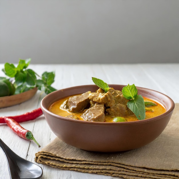 Gewürztes Rindfleisch-Curry im Goan-Stil Rindfisch-Vindaloo Traditionelles indisches Lamm- oder Rindfleischcurry