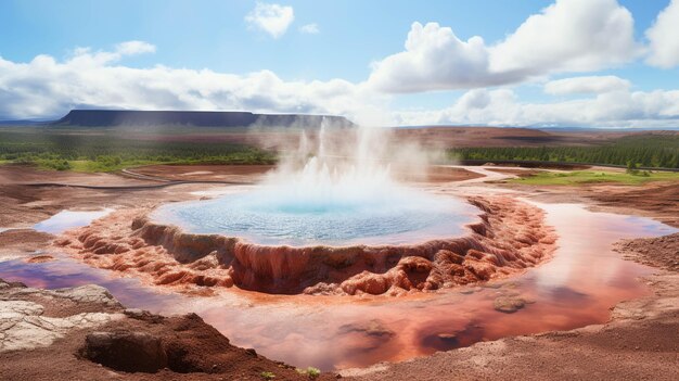Foto geyser islandia imagen fotográfica creativa de alta definición