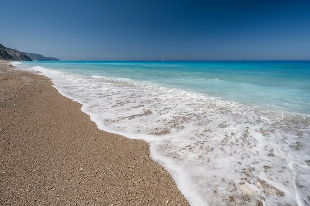 Gialos-Strand auf der ionischen Insel Lefkada in Griechenland