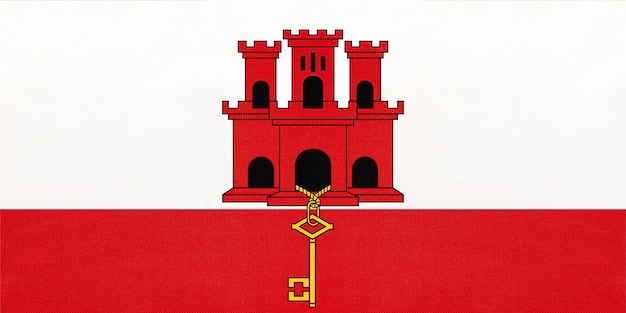 Gibraltar National Stoff Flagge