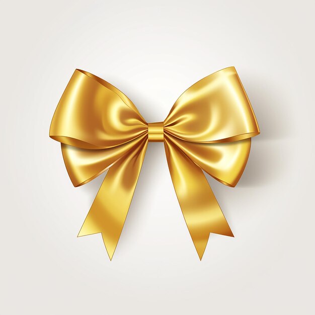 Gilded Elegance Golden Bow Ribbon Vektor isolierte Illustration