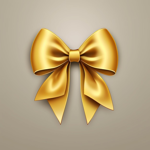 Gilded Elegance Golden Bow Ribbon Vektor isolierte Illustration