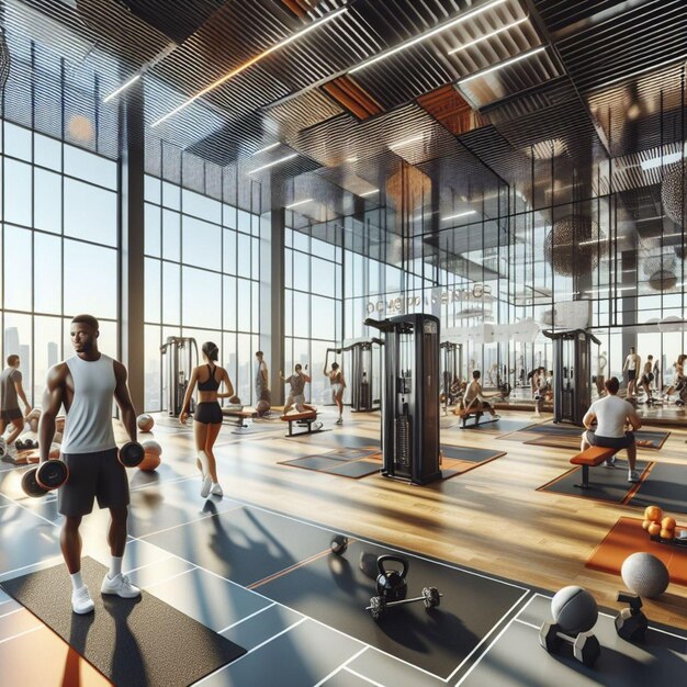 Foto gimnasio en 3d