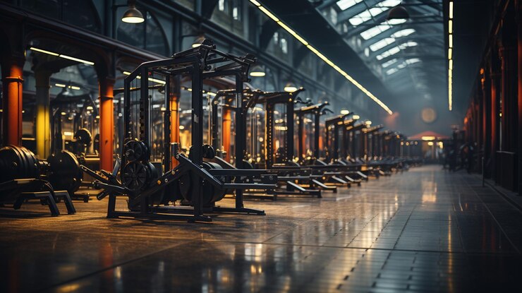 Gimnasio moderno interior diseño de interiores generativo ai