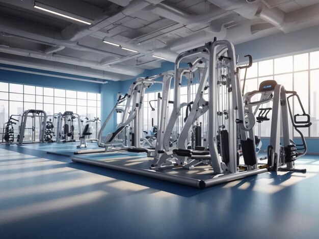 Ginásio ninguém vazio clube de fitness exercitadores de ginástica centro de esportes equipamentos