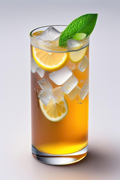 Ginger Ale con hielo y limón