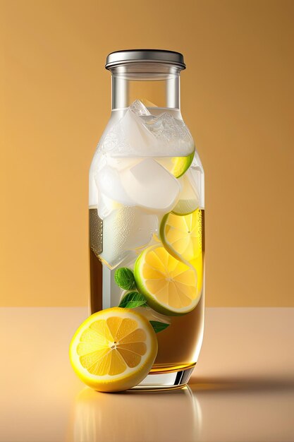 Ginger Ale con hielo y limón