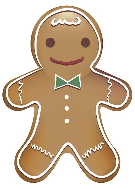 Gingerbread cookie png adesivo de Natal fundo transparente