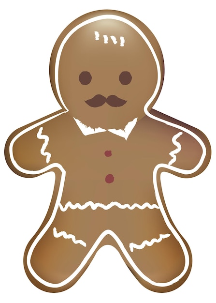 Gingerbread cookie png adesivo de Natal fundo transparente