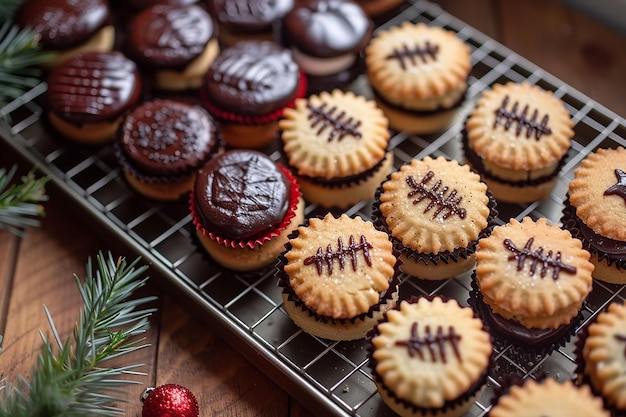 Gingerbread-Kekse Weihnachts-Hintergrund Nahaufnahme