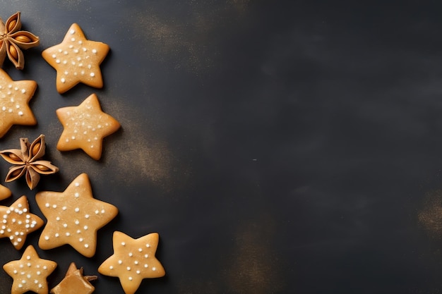 Gingerbread Star Cookies Tradicionais para o Natal Inteligência Artificial Gerativa