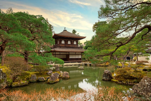 Ginkaku-ji im Winter (Tempel des Silberpavillons) in Kyoto, Japan.