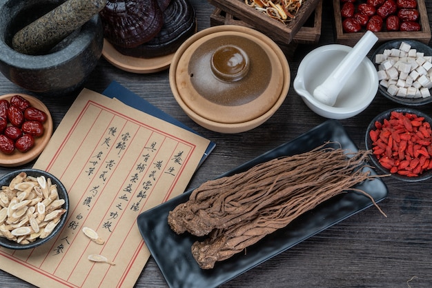 Ginseng e medicina tradicional chinesa na mesa