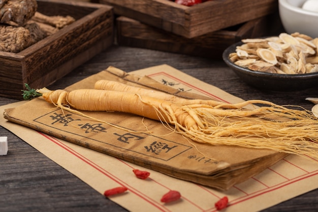 Ginseng y medicina tradicional china en la mesa