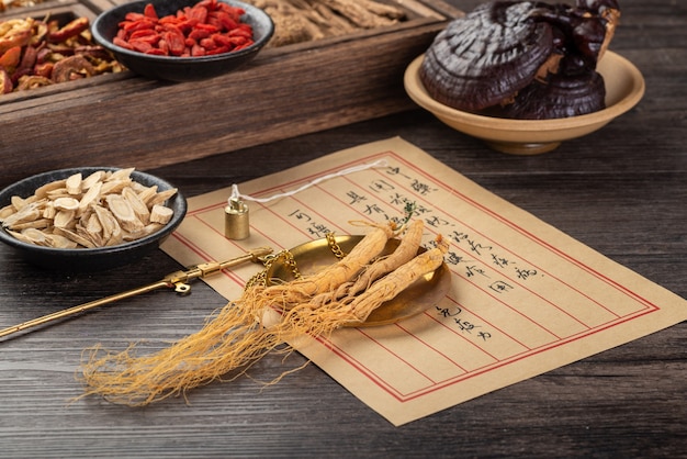 Ginseng y medicina tradicional china en la mesa
