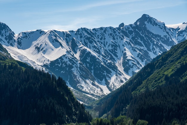 Gipfel des Berges mit Blick auf Seward in Alaska