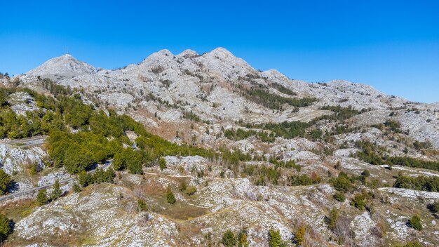 Gipfel des berges nationalpark lovcen natur von montenegro
