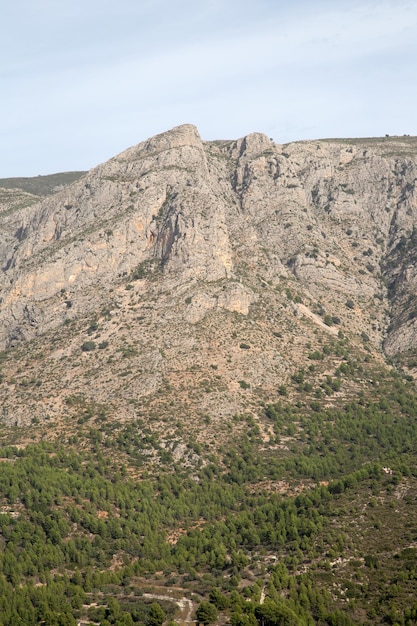 Gipfel im Aixorta-Gebirge, Guadalest, Alicante, Spanien