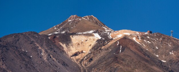 Gipfel-Panorama von Teide-Vulkanspitze in Teneriffa, Kanarische Inseln, Spanien.