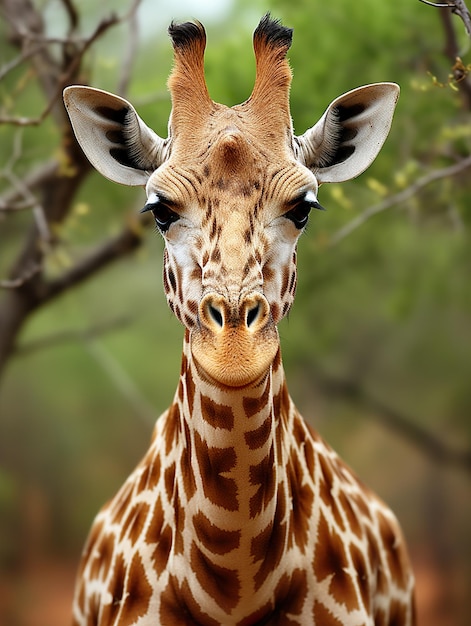 Foto girafa angoleña hd 8k papel tapiz imagen fotográfica de stock