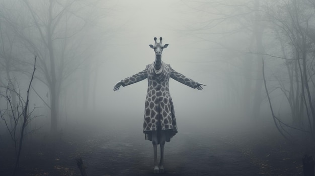 Girafa no nevoeiro Um horror psicológico torcido com narrativa baseada em narrativa visual