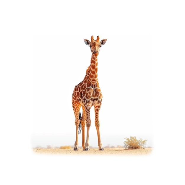 Giraffe steht auf dem Feld Generative KI